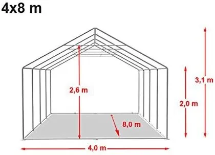 Carpa de almacenamiento agrícola TOOLPORT PVC 750 N - Imagen 2