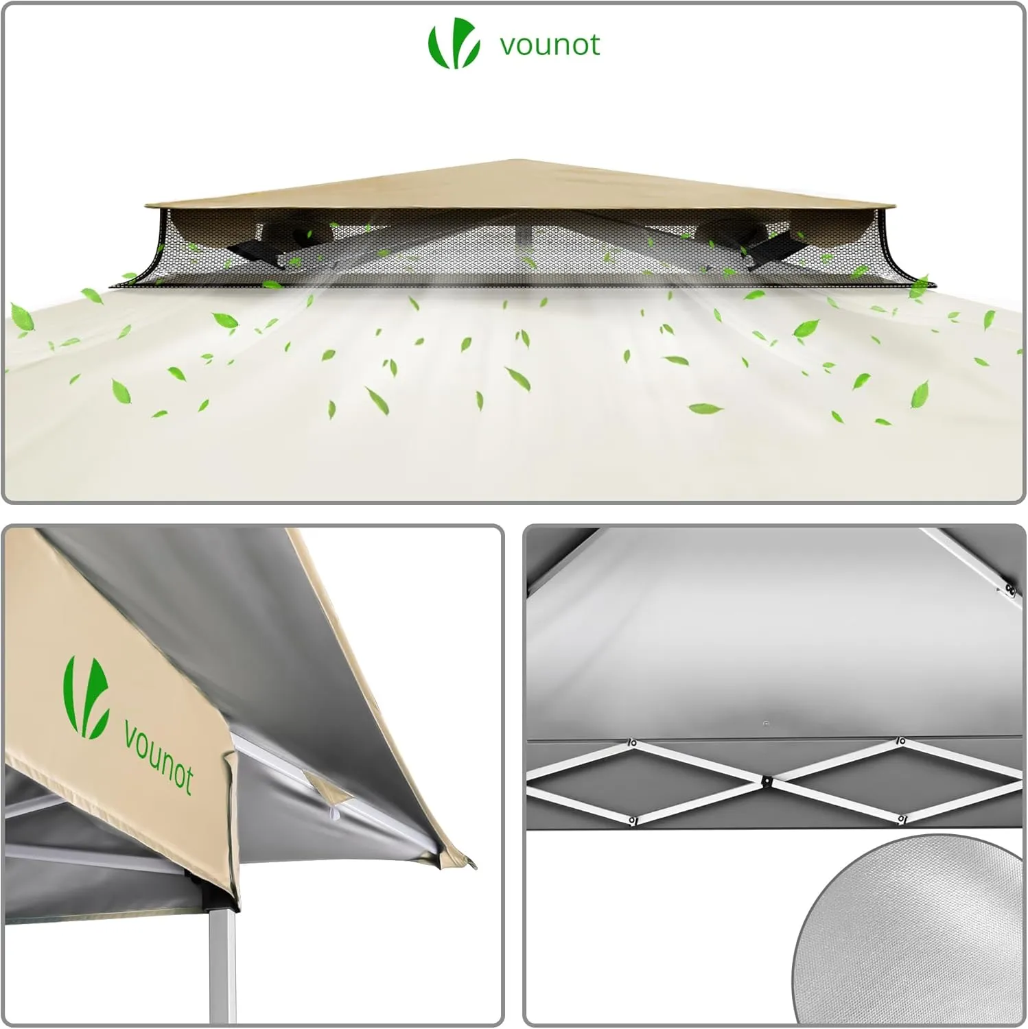 Cenador plegable VOUNOT 3.6x3.6 m - Imagen 4