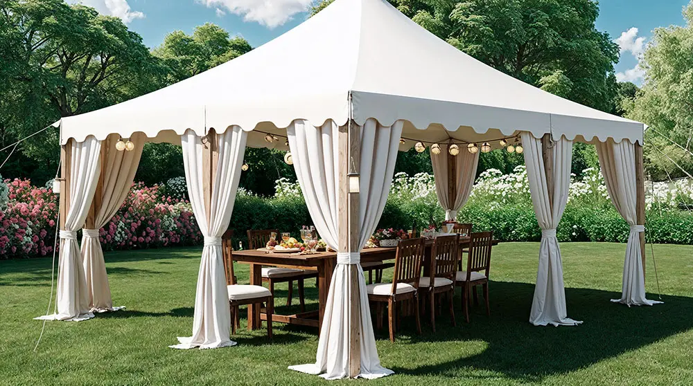 Carpa exterior jardín